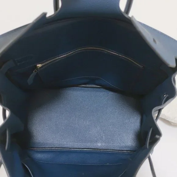 HERMES BIRKIN 35CM BLUE DE MALT CLEMENCE LEATHER PALLADIUM HARDWARE 2009 - Picture 8 of 16